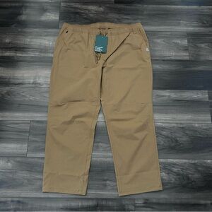 LL Bean Multisport Pants Men's XL 28" Light Saddle UPF 50 Performance Drawstring